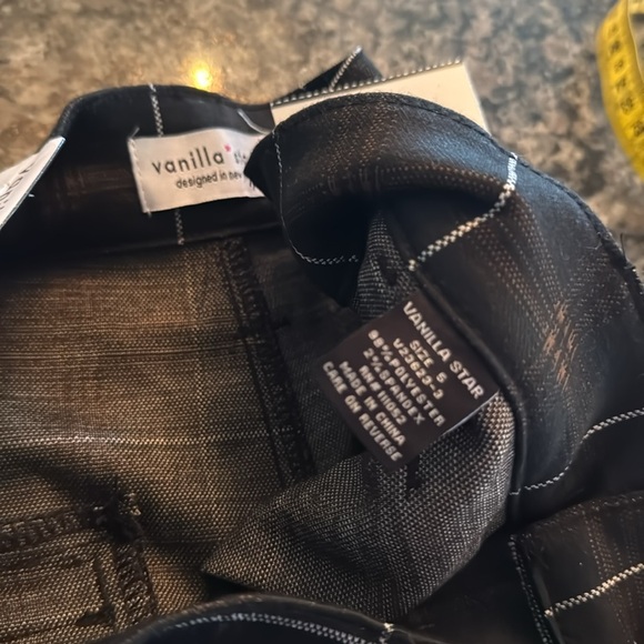 Vanilla star slouchy trousers black brown plaid NWT 5/27 - Picture 11 of 12